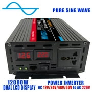 Pure Sine Wave Power Inverter 12V DC to 220V Converter for Family RV Off Grid Solar System Car with LED Indicator